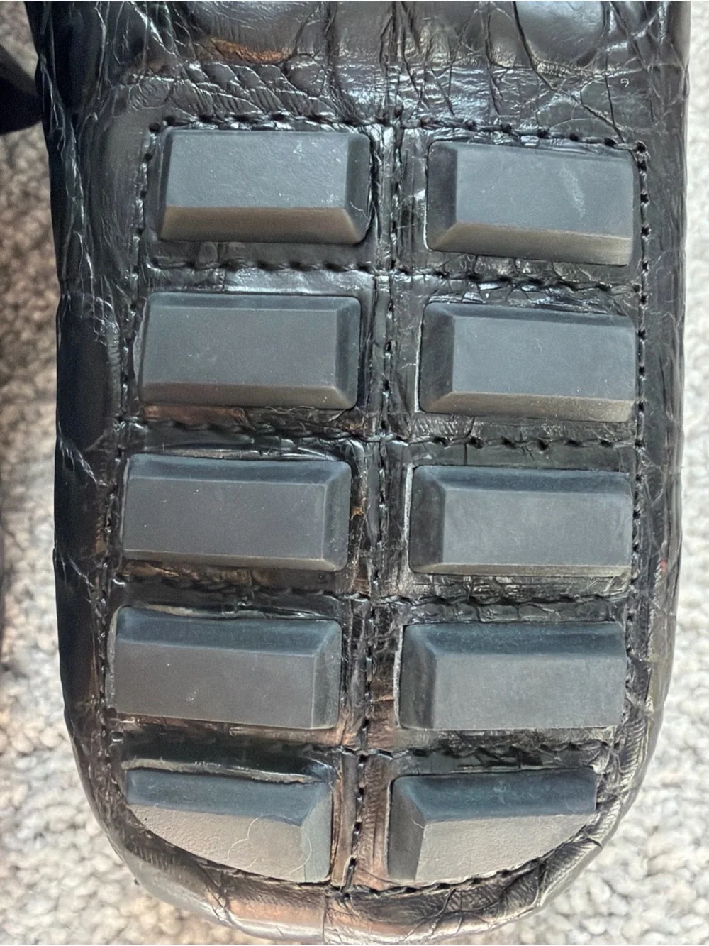 Mens Vintage New in Box Gucci Crocodile Alligator Horsebit Black Drivers SZ 10.5